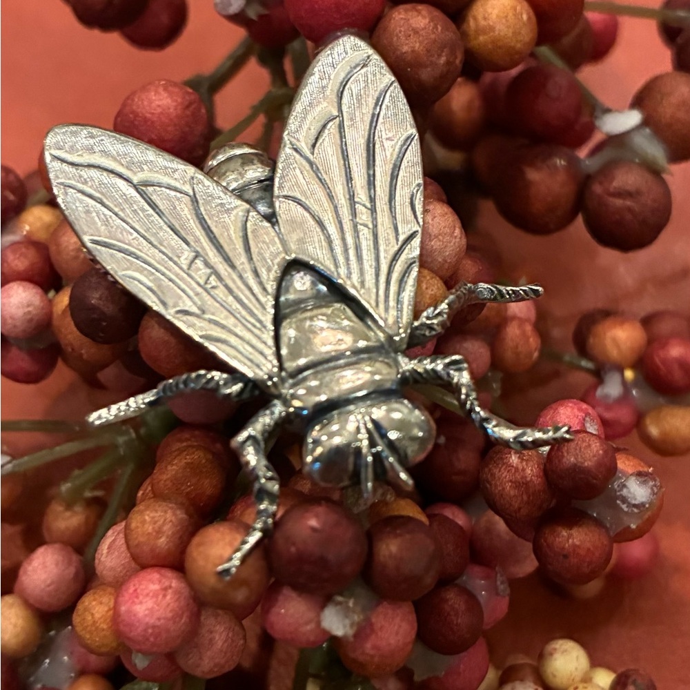 Large Vintage Sterling Silver Fly Brooch made by Beaucraft w/ Excellent Detail
